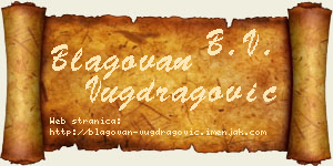 Blagovan Vugdragović vizit kartica